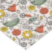 Retro Vintage Fruchtmuster Tischdecke (Schrägansicht)