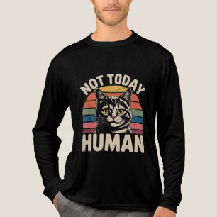 Retro Vintage Funny Cat T - Shirt - nicht heute me