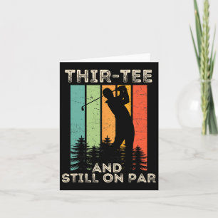 Retro Vintage Funny Golfer Geschenke - 30. Geburts Karte
