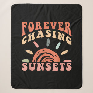 Retro Vintage Für Immer Sonnenuntergänge Jagen Som Sherpadecke