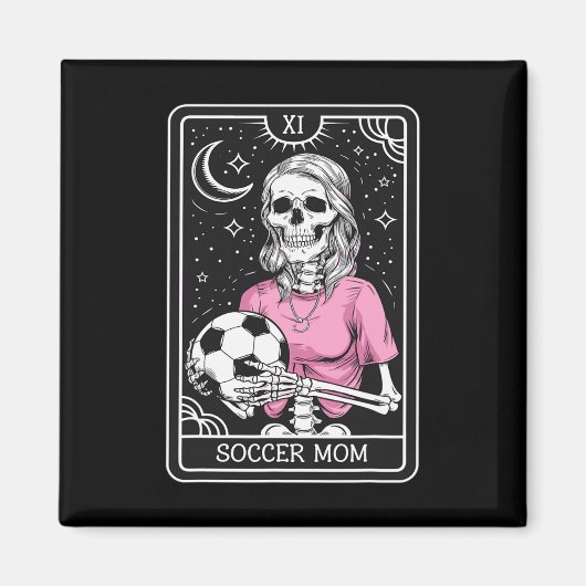 Retro-Vintage-Fußballmutter-Tarotkarte Magnet (Vorne)