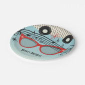 Retro Vintage Geburtstagspartei der 50er Jahre Pappteller (Schrägansicht)