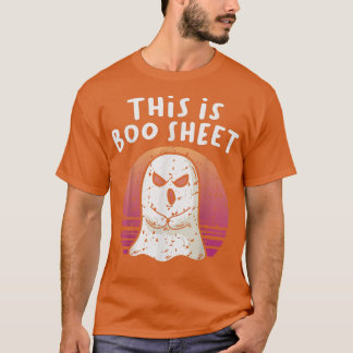 Retro Vintage Geist Dieses Ist Boo Blatt Kostüm Ha T-Shirt