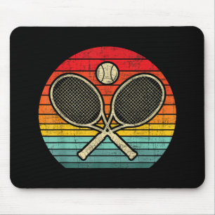 Retro Vintage gekreuzte Tennisschläger - Sportlieb Mousepad