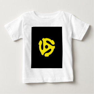 Retro Vintage Gelb 45 Spacer DJ Baby T-shirt