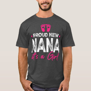 Retro Vintage Gender Reveal Proud New Nana Its A G T-Shirt