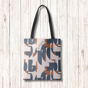 Retro-vintage-geometrisches Muster modernes Monogr Tasche