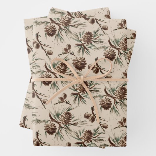 Retro Vintage Geschenkpapier Set (Beispiel)