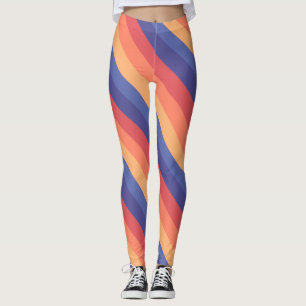 Retro Vintage Gestreift Trendig Leggings