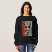 Retro Vintage Giraffe Sunglasses  Animal Sweatshirt (Vorne ganz)