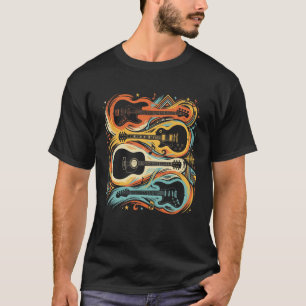 Retro Vintage Gitarrespieler Musikband Gitarrist M T-Shirt