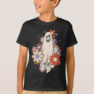 Retro Vintage Gnoovy Halloween Farben Blumen Geist T-Shirt