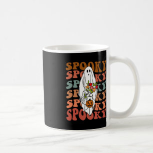 Retro Vintage Gnoovy Halloween Gruseliger Blumen G Kaffeetasse