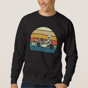 Retro Vintage Gokartfahren - Rennfahrer Gokart Ren Sweatshirt