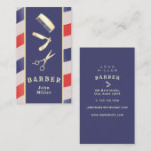 Retro-Vintage Goldbarren-Tools Rotes Blau Visitenkarte (Vorne/Hinten)