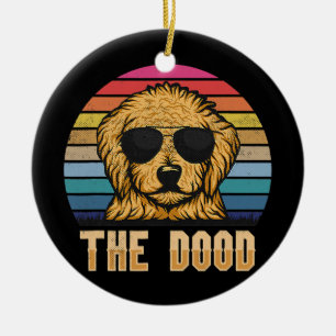 Retro Vintage Goldendoodle Das Dood Geschenk Dad M Keramik Ornament