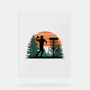 Retro-Vintage Golf-Disk-Wiedergabe Acrylschild