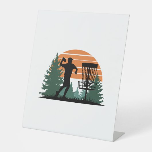 Retro-Vintage Golf-Disk-Wiedergabe Sockelschild (Vorderseite)