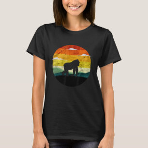 Retro Vintage Gorilla Affe Tierliebhaber Sonnenunt T-Shirt