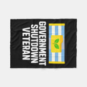Retro Vintage Government Shutdown Veteran  Fleecedecke (Vorderseite (Horizontal))