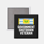Retro Vintage Government Shutdown Veteran Magnet (Vorderseite/Rückseite)