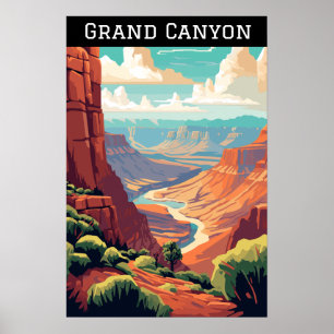 Retro-Vintage Grand Canyon Nationalpark Arizona Poster