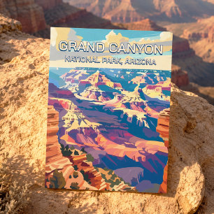 Retro Vintage Grand Canyon Nationalpark Arizona Postkarte