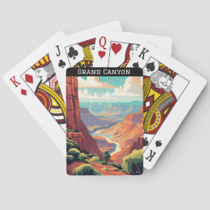 Retro Vintage Grand Canyon Nationalpark Arizona Spielkarten