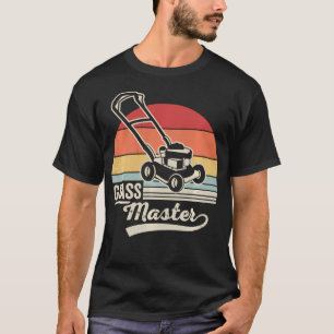 Retro Vintage Gras Meister Rasenmähen Lustiger Ras T-Shirt