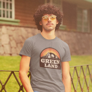 Retro Vintage Grönland-Gebirgskonstruktion T-Shirt