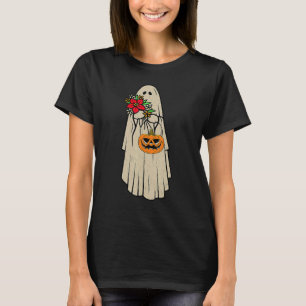 Retro Vintage Groovy Kürbis Halloween Farben Fluss T-Shirt