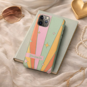 Retro Vintage Grün Fetter Name Personalisiert Maßg Case-Mate iPhone Hülle