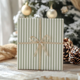 Retro Vintage Grün Streifen Geschenkpapier