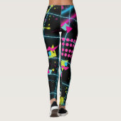 Retro-Vintage Grunge-Modedesign der 80er Jahre Leggings (Rückseite)