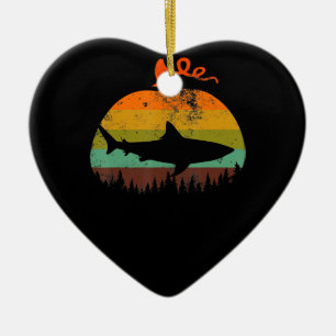 Retro Vintage Hai Kürbis Halloween-Geschenke Keramik Ornament