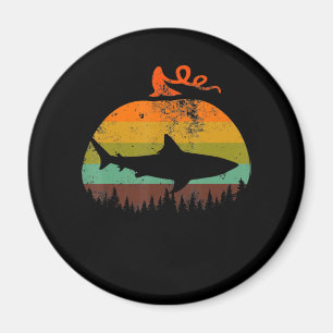 Retro Vintage Hai Kürbis Halloween-Geschenke Magnet