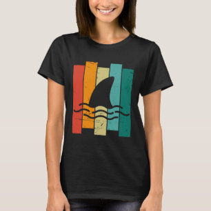 Retro Vintage Haiflossen-Design T-Shirt