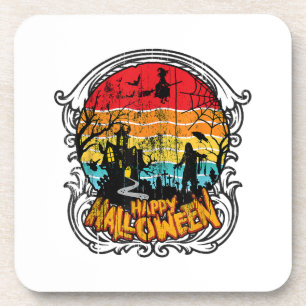 Retro Vintage Halloween - Altes Halloween Getränkeuntersetzer