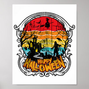 Retro Vintage Halloween - Altes Halloween Poster