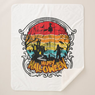 Retro Vintage Halloween - Altes Halloween Sherpadecke