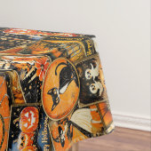 Retro Vintage Halloween Fun Collage Tischdecke (Beispiel)