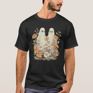 Retro Vintage Halloween Geister Boo Fantasy Blumen T-Shirt
