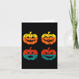 Retro Vintage Halloween Kürbis mit Laterne Karte