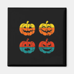 Retro Vintage Halloween-Kürbis mit Laterne Magnet