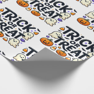 Retro-Vintage-Halloween-Muster-Wrapierpapier Geschenkpapier