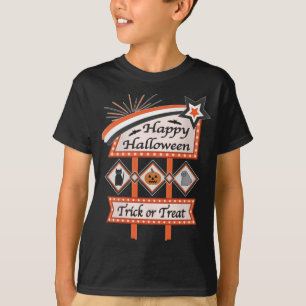Retro-Vintage-Halloween-Schild – Süßes oder Saures T-Shirt