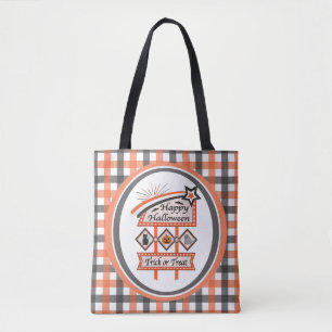 Retro-Vintage-Halloween-Schild – Süßes oder Saures Tasche