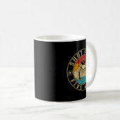 Retro Vintage Halt Deinen Fünf Loch Kaffeetasse (VorderseiteRechts)