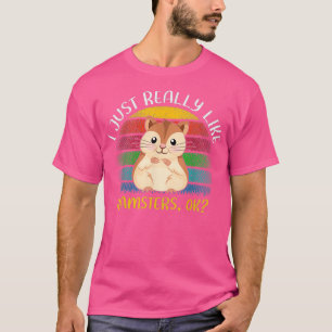 Retro Vintage Hamsterliebhaber Ich mag es einfach T-Shirt