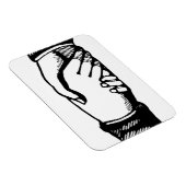 Retro Vintage Hände Handschlag Gratulation Magnet (Rechte Seite)